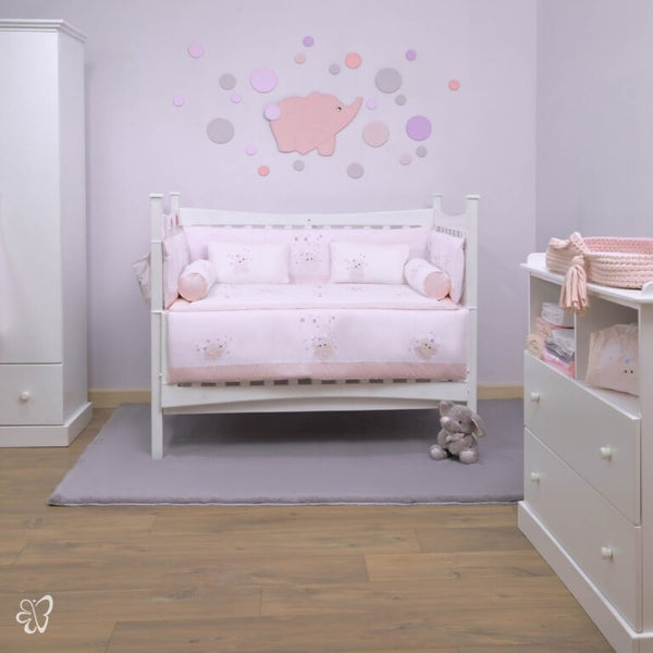 Blooms and Butterflies Jumbo Babies Pink Full Bedding Set