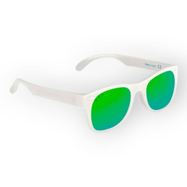 Roshambo Ice Ice Baby White Shades Junior (5+Yrs) Mirrored Green