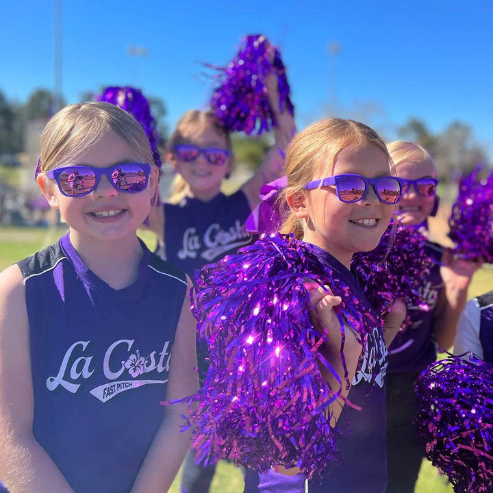 Roshambo Daphne Purple Shades Junior (5+Yrs), Mirrored Blue - BabyAmore