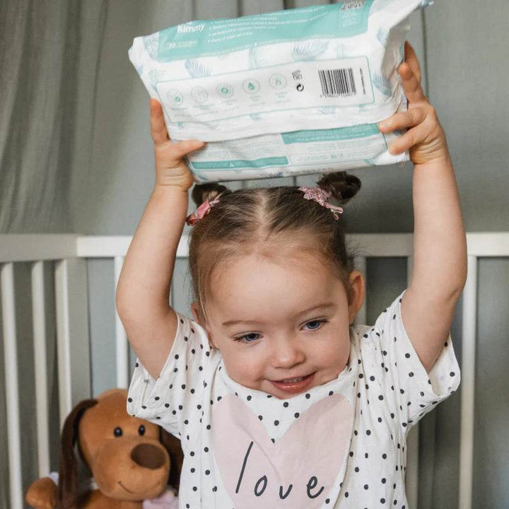 Kim & Kimmy 99% Water Organic Baby Wet Wipes, 70 Counts, Pack of 2 - BabyAmore