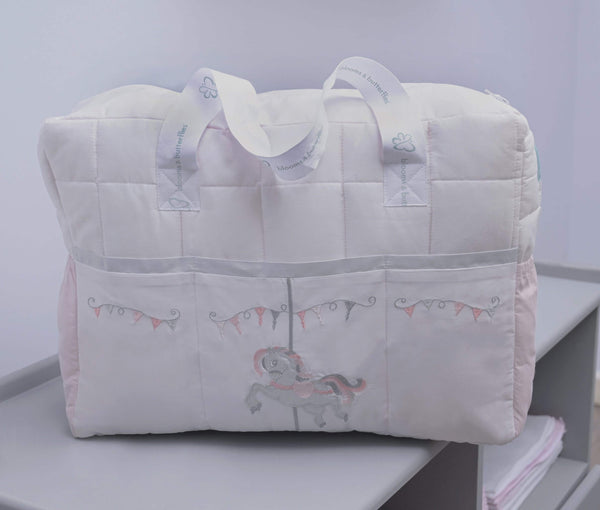 Blooms and Butterflies Merry Go Round Large Bag Girl