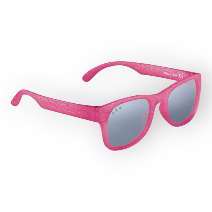Roshambo Kelly Kapowski Pink Glitter White Shades Toddler (2-4Yrs) Mirrored Chrome - BabyAmore