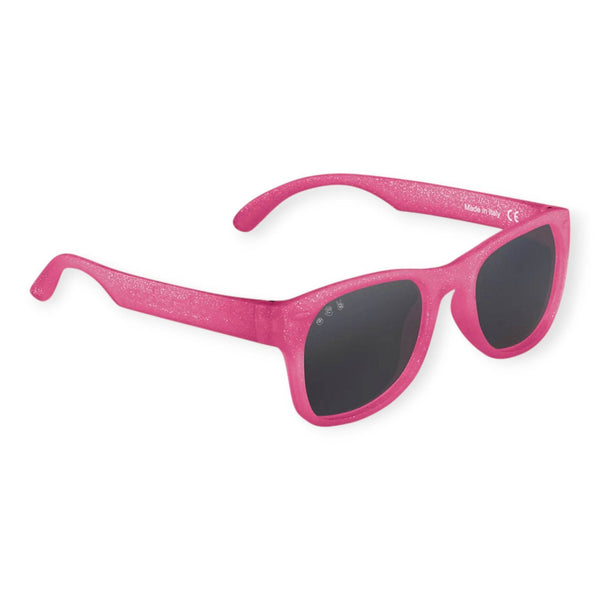 Roshambo Kelly Kapowski Pink Glitter White Shades Junior (5+Yrs) Polarized Grey - BabyAmore