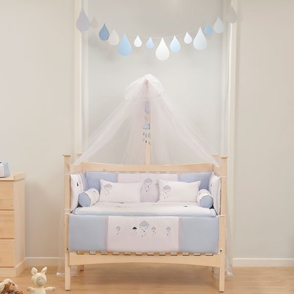 Blooms and Butterflies Rainy Blue Full Bedding Set