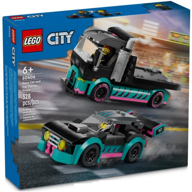Lego City Race Car And Car Carrier Truck (328 Pieces)