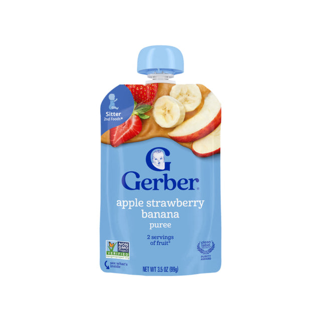 Gerber Puree Apple, Strawberry, Banana , 99g