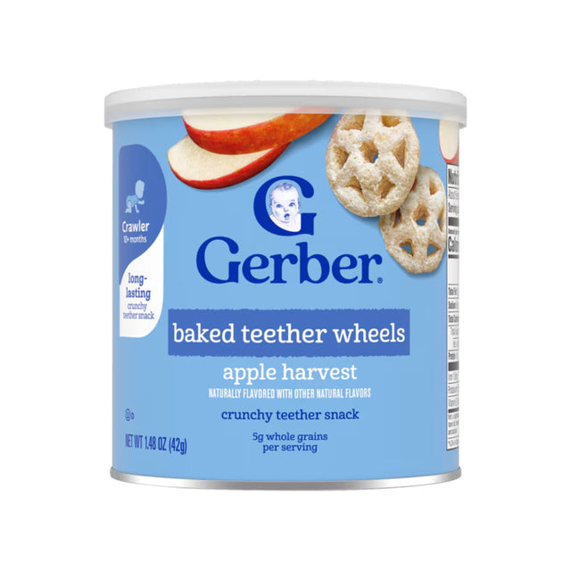 Gerber Teether Wheels, 12+ Months, Apple Harvest - 42g