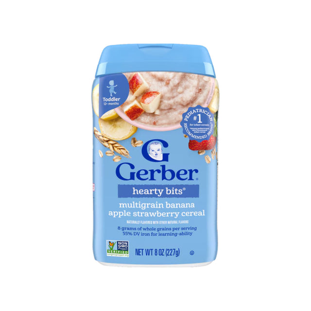 Gerber Hearty bits Multigrain Banana Apple Strawberry Cereal - 227g