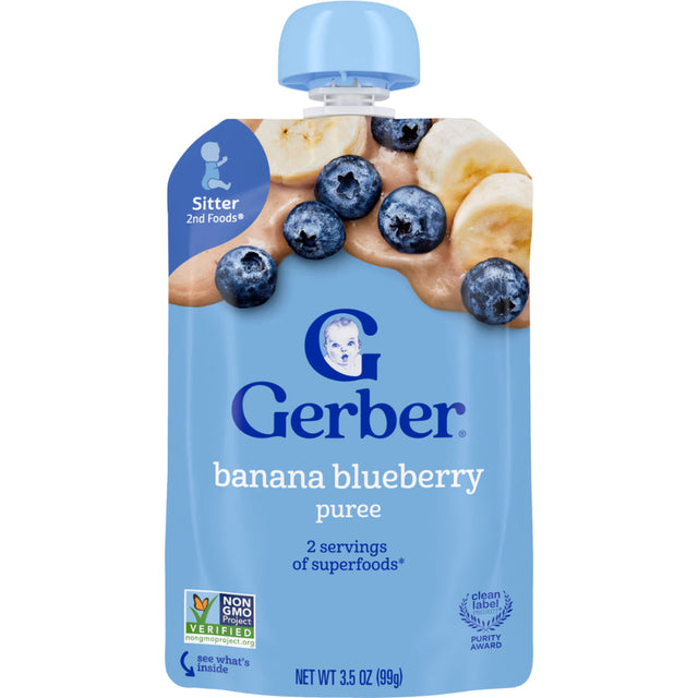 Gerber Wonder Foods Banana Blueberry, 99g
