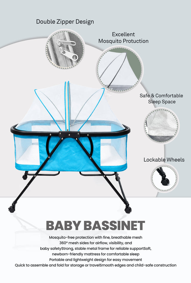 Nuberry Portable Baby Bassinet ☁️ Comfortable Newborn Nest