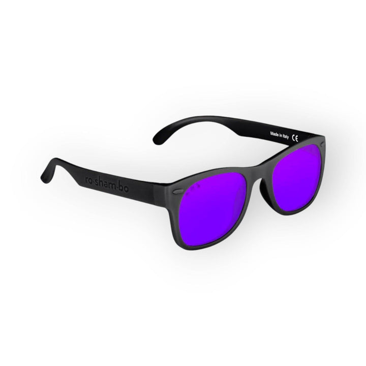 Roshambo Bueller Black Shades Baby (0-2 Yrs) Mirrored Purple - BabyAmore