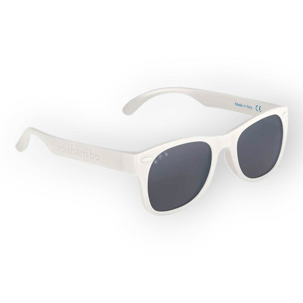 Roshambo Ice Ice Baby White Shades Junior (5+Yrs) Polarized Grey - BabyAmore