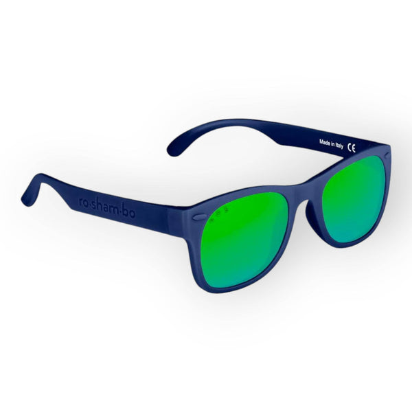 Roshambo Simon Navy Shades Toddler (2-4Yrs) Mirrored Green - BabyAmore