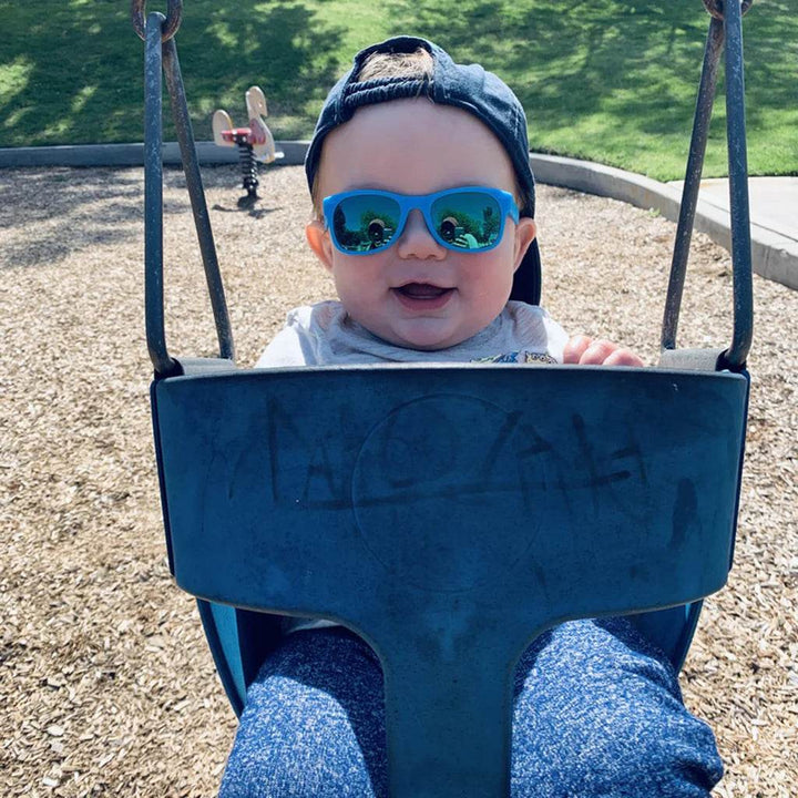 Roshambo Zack Morris Blue Shades Baby (0-2 Yrs) Mirrored Chrome - BabyAmore