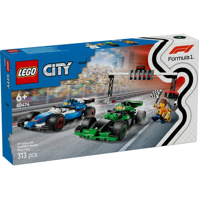 Lego City F1 Grid With VCARB & Sauber Race Cars (313 Pieces)