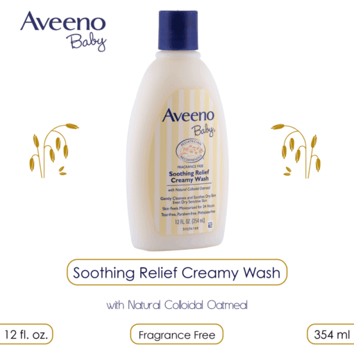Buy Aveeno Baby Soothing Relief Creamy Wash, 354ml online with Free Shipping at Baby Amore India, Babyamore.in