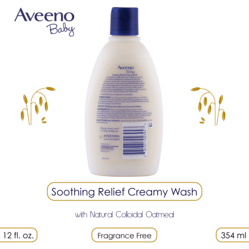 Buy Aveeno Baby Soothing Relief Creamy Wash, 354ml online with Free Shipping at Baby Amore India, Babyamore.in
