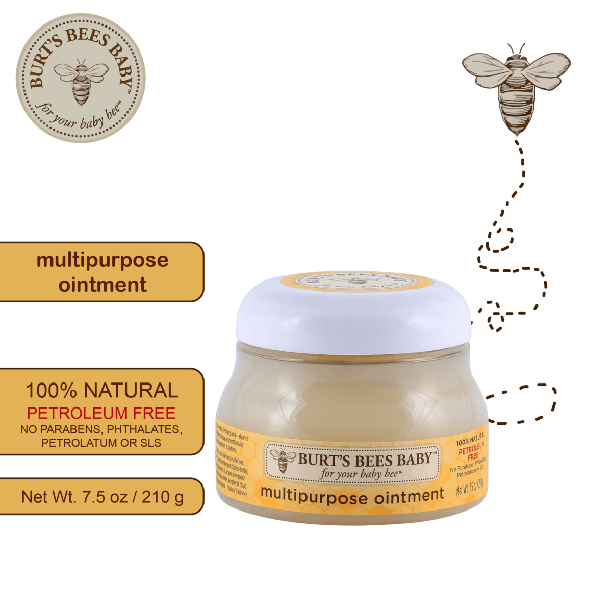 Burt's Bees Baby Ointment, 210g - Baby Amore