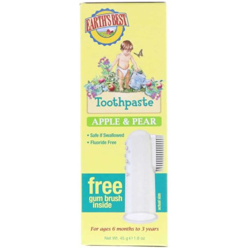 Buy Earth's Best Toothpaste Apple & Pear, 45g online with Free Shipping at Baby Amore India, Babyamore.in