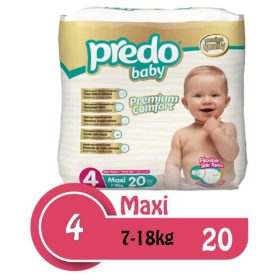Buy Predo Baby Maxi  Eco 7-18kg, Size 4, 20 pieces online with Free Shipping at Baby Amore India, Babyamore.in
