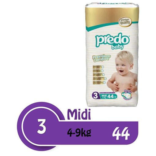 Buy Predo Baby Midi Advantage 4-9kg, Size 3, 44 pieces online with Free Shipping at Baby Amore India, Babyamore.in