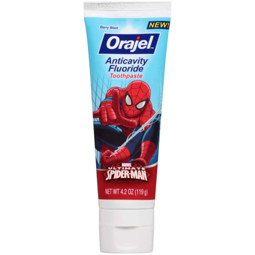 Buy Orajel Spiderman Anticavity Fluoride Toothpaste, 119g online with Free Shipping at Baby Amore India, Babyamore.in