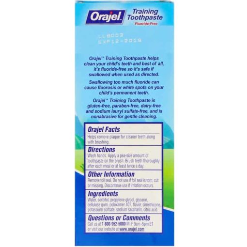 Buy Orajel Training Toothpaste Fruity Fun, Fluoride Free, 42.5g online with Free Shipping at Baby Amore India, Babyamore.in