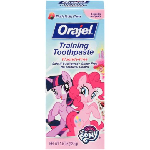 Buy Orajel Training Toothpaste, My Little Pony, Pinkie Fruity Flavor, Fluoride Free, 42.5g online with Free Shipping at Baby Amore India, Babyamore.in
