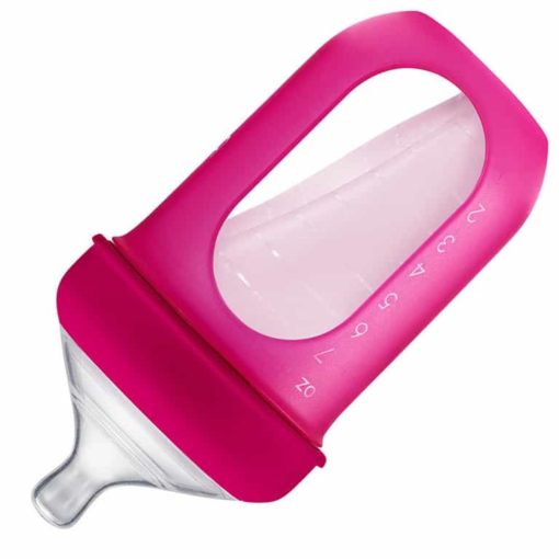 Buy NURSH Silicone Pouch Bottle, Pink, 4oz online with Free Shipping at Baby Amore India, Babyamore.in