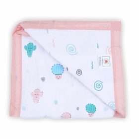 Buy Reversible Blanket - Cactus/Swirls (Organic muslin cotton) online with Free Shipping at Baby Amore India, Babyamore.in