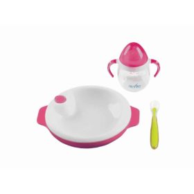 Buy Nuvita Weaning Set with Warm Plate for 6m+, Pink online with Free Shipping at Baby Amore India, Babyamore.in