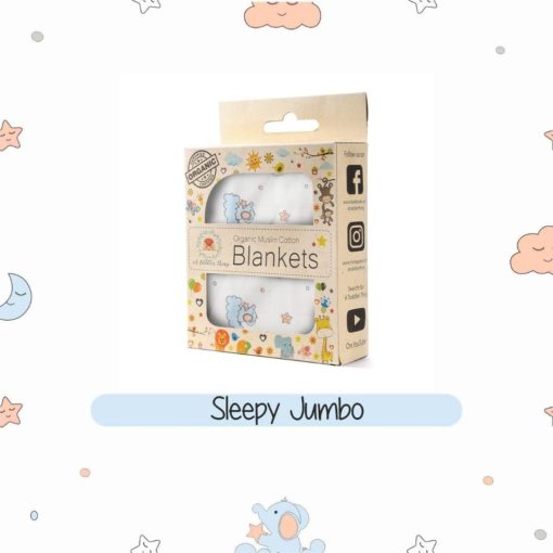 Buy Organic Muslin Cotton Blanket - Sleepy Jumbo online with Free Shipping at Baby Amore India, Babyamore.in