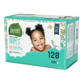 Buy Seventh Generation Free & Clear Baby Wipes - Resealable Packaging, 2x64 count online with Free Shipping at Baby Amore India, Babyamore.in