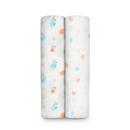 Buy Muslin Cotton Swaddles (Pack of 2) - Hello Penguin online with Free Shipping at Baby Amore India, Babyamore.in