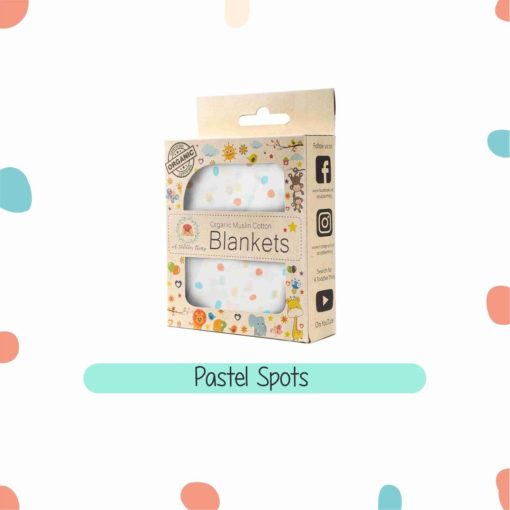 Buy Organic Muslin Cotton Blanket - Pastel Spots online with Free Shipping at Baby Amore India, Babyamore.in