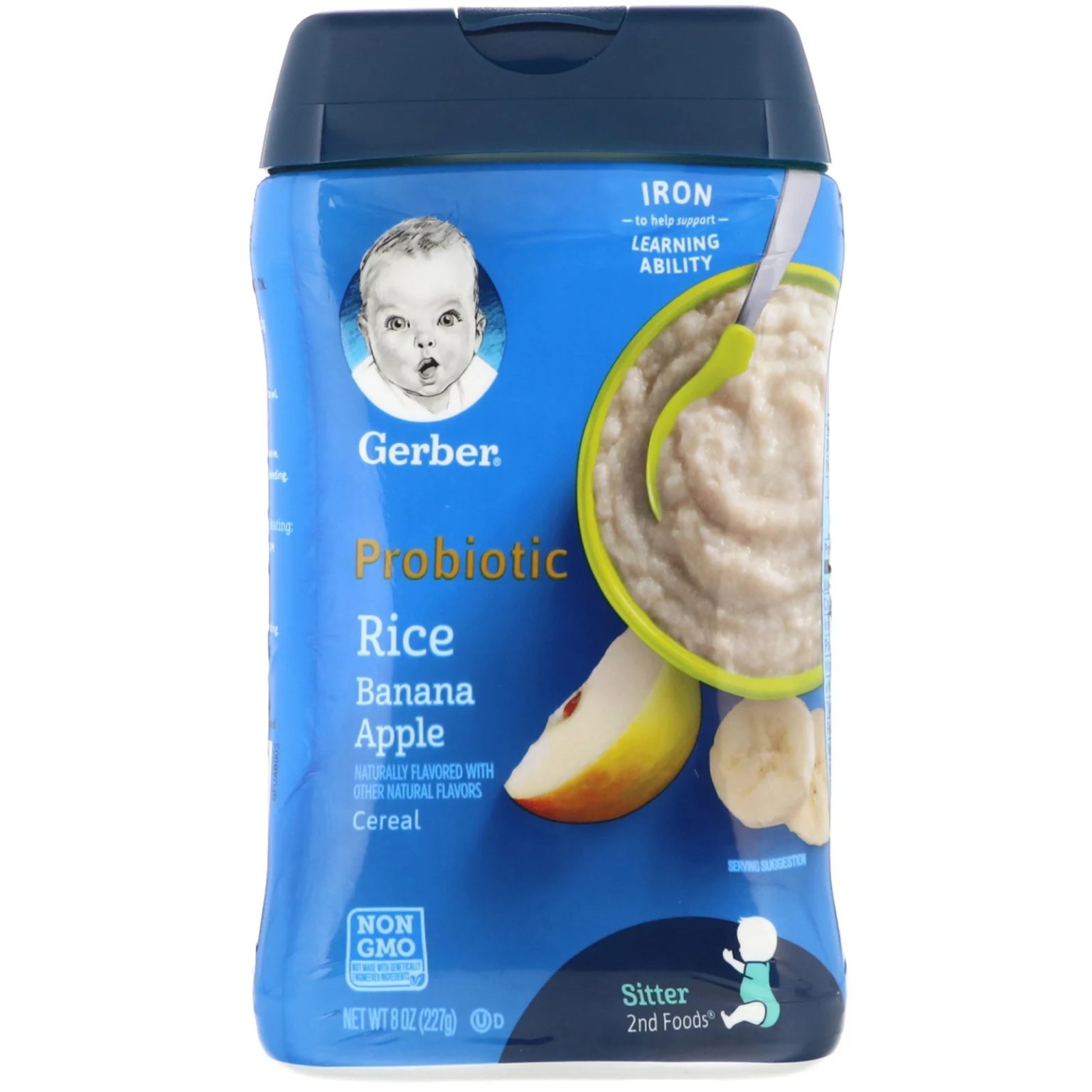 Gerber Probiotic Rice Banana Apple Cereal - 227g - Baby Amore
