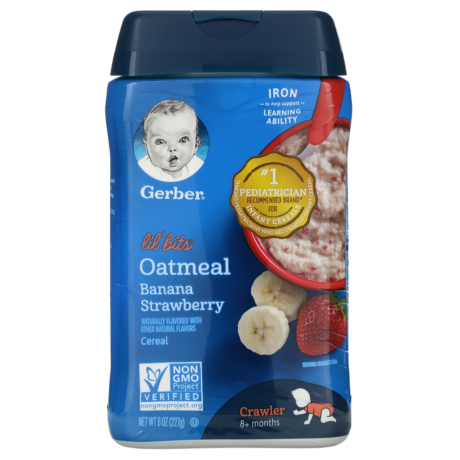 Gerber Oatmeal Banana Strawberry Cereal - 227g - Baby Amore