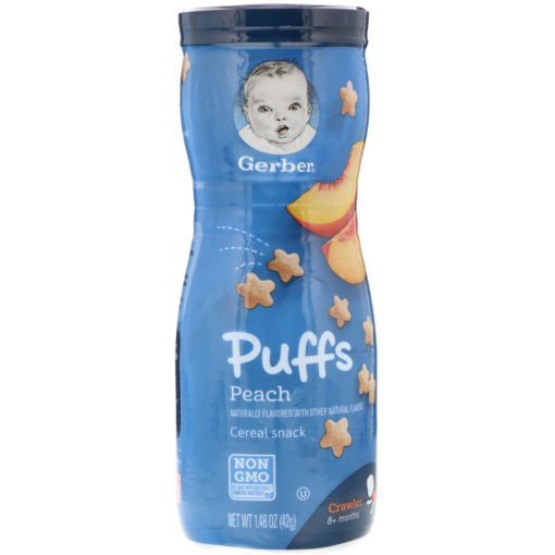 Buy Gerber Cereal Puffs Peach - 42g online with Free Shipping at Baby Amore India, Babyamore.in