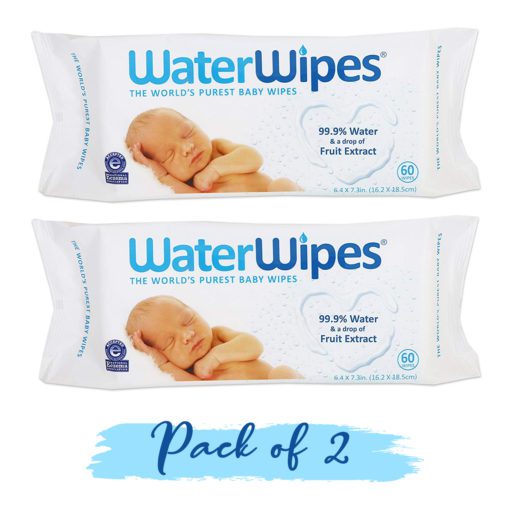 Buy Water Wipes, 60 Wipes, Pack of 2 online with Free Shipping at Baby Amore India, Babyamore.in