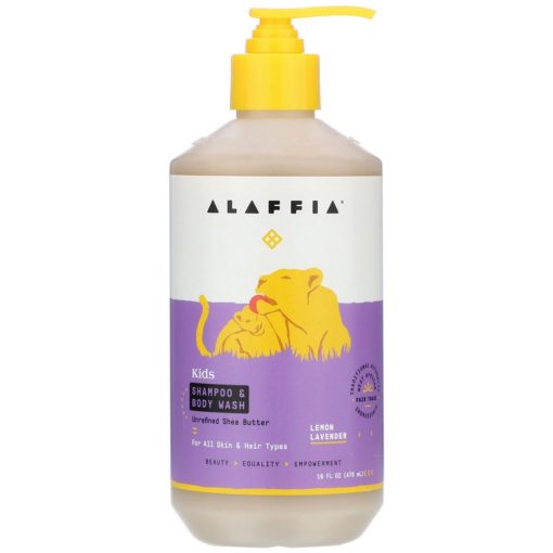 Buy Alaffia, Kids Shampoo & Body Wash, Lemon Lavender, 476ml online with Free Shipping at Baby Amore India, Babyamore.in