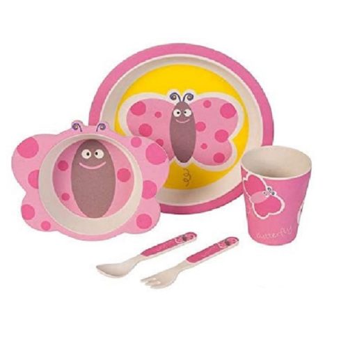 Buy Bamboo Fibre Eco Friendly Butterfly Dinnerware Set online with Free Shipping at Baby Amore India, Babyamore.in