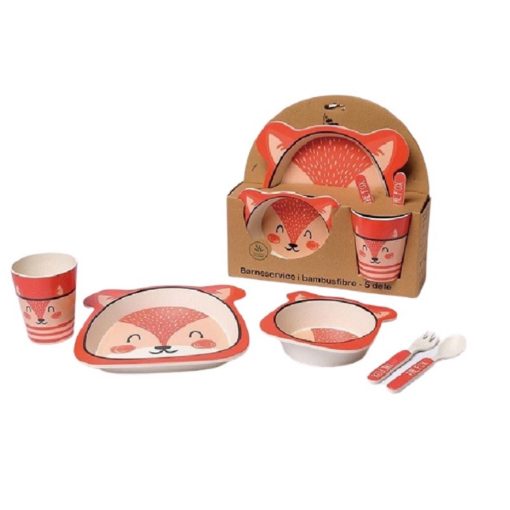 Buy Bamboo Fibre Eco Friendly Fox Dinnerware Set online with Free Shipping at Baby Amore India, Babyamore.in