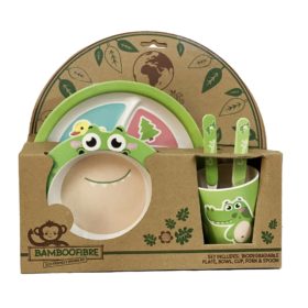 Buy Bamboo Fibre Eco Friendly Crocodile Dinnerware Set online with Free Shipping at Baby Amore India, Babyamore.in