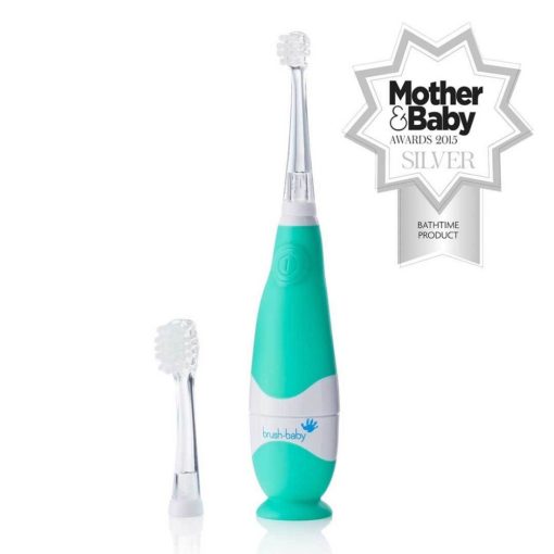 Buy Brush-Baby BabySonic Electric Toothbrush, 0-3 years - Teal & White online with Free Shipping at Baby Amore India, Babyamore.in