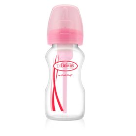 Buy Dr. Brown's Natural Flow Options+ Anti-Colic Baby Bottle, Wide-Neck, 9oz/270ml - Pink online with Free Shipping at Baby Amore India, Babyamore.in