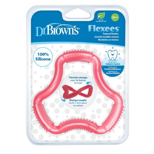 Buy Dr. Brown’s Flexees Ergonomic Teether - Pink online with Free Shipping at Baby Amore India, Babyamore.in