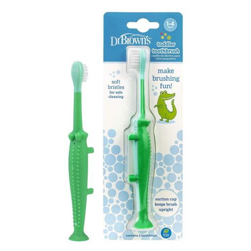 Buy Dr. Brown's Infant-to-Toddler Toothbrush, 1-4 years - Crocodile online with Free Shipping at Baby Amore India, Babyamore.in