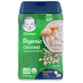 Buy Gerber Organic Oatmeal Single Grain Cereal - 227g online with Free Shipping at Baby Amore India, Babyamore.in