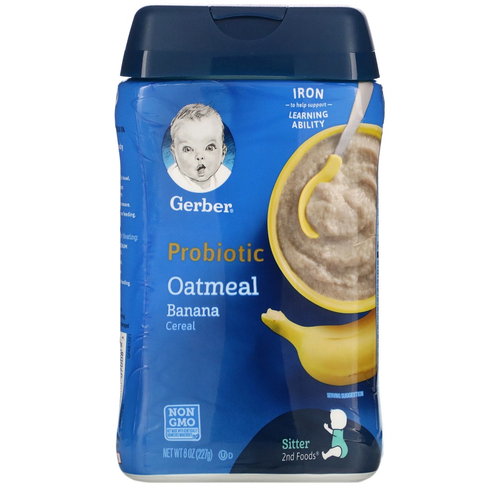 Gerber Probiotic Oatmeal Banana Cereal - 227g - Baby Amore