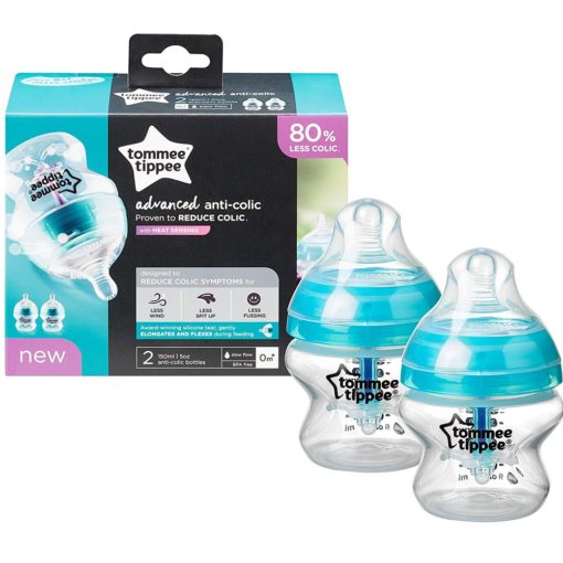 Buy Tommee Tippee Advanced Comfort Bottles 150ml × 2 - Blue online with Free Shipping at Baby Amore India, Babyamore.in